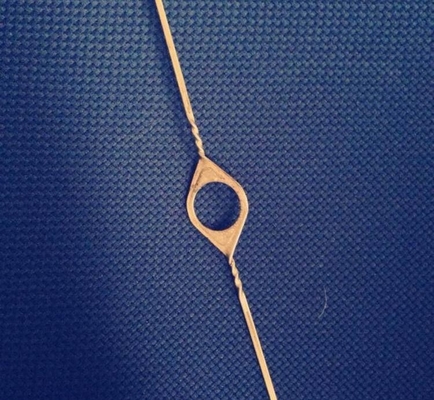 0.9x700mm Flanged Wire Heald  Nylon Covered With Welded Eyelet