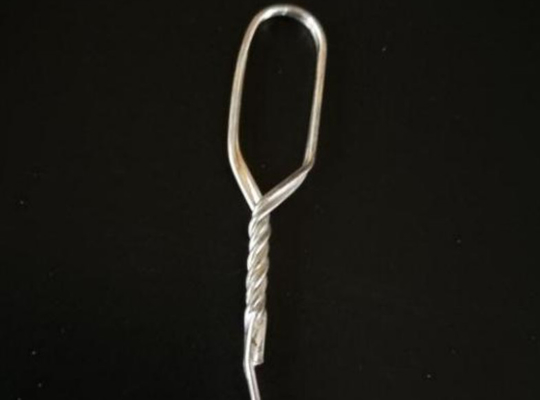 0.9x700mm Flanged Wire Heald  Nylon Covered With Welded Eyelet
